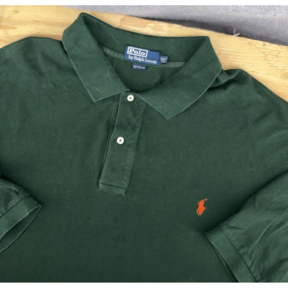 Polo Ralph Lauren Polo Shirt 3XLT 3XL Tall Cotton Green Pony Knit